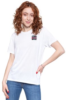 LEE RELAXED FIT TEE DAMSKI T-SHIRT KOSZULKA LOGO BRIGHT WHITE L40CBWLJ