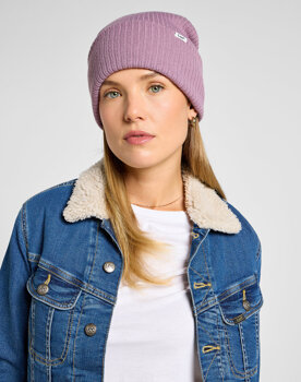 LEE RIBBED BEANIE DAMSKA CZAPKA ZIMOWA CIEPŁA PRETTY PLUM 112358334