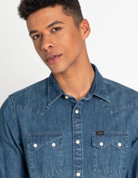 LEE RIDER SHIRT MĘSKA KOSZULA JEANSOWA DIPPED BLUE L851PLLA