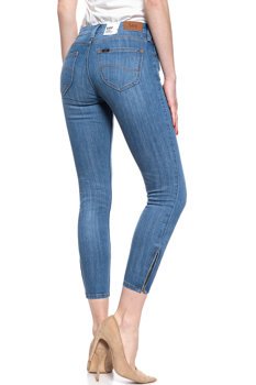 LEE SCARLETT CROPPED DAMSKIE SPODNIE JEANSOWE JEANSY DŻINSY RURKI