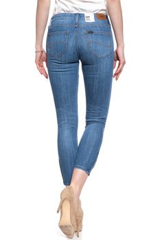 LEE SCARLETT CROPPED DAMSKIE SPODNIE JEANSOWE JEANSY DŻINSY RURKI