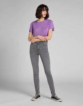 LEE SCARLETT HIGH DAMSKIE SPODNIE JEANSOWE GREY HOLLY L626PJSN