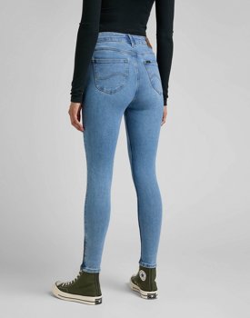 LEE SCARLETT HIGH ZIP DAMSKIE SPODNIE JEANSOWE  PARTLY CLOUDY L31BERPA