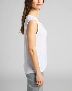 LEE SCOOP NECK TANK WHITE CANVAS L43CENRR