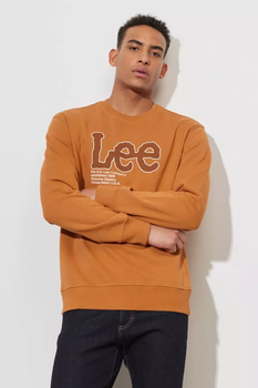 LEE SEASONAL LOGO CREW SWS MĘSKA BLUZA NADRUK CARAMEL L84QTJ99