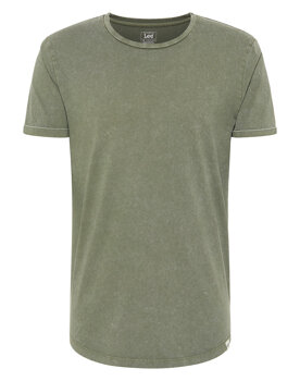 LEE SHAPED MĘSKA KOSZULKA LOGO T-SHIRT TEE OLIVE L62JCKA61