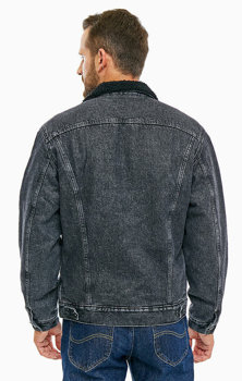 LEE SHERPA RIDER MĘSKA KURTKA JEANSOWA BLACK STONE L87AFFIC