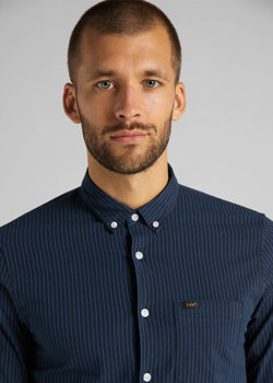 LEE SLIM BUTTON DOWN MĘSKA KOSZULA SKY CAPTIAN L66XRSHY