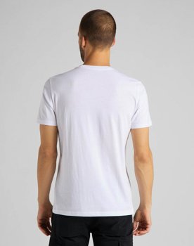 LEE SMALL SEASONAL LOGO MĘSKI T-SHIRT REGULAR FIT WHITE L62LFQ12