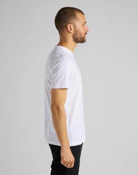 LEE SMALL SEASONAL LOGO MĘSKI T-SHIRT REGULAR FIT WHITE L62LFQ12