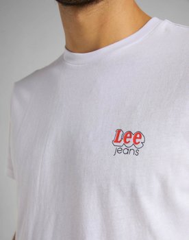 LEE SMALL SEASONAL LOGO MĘSKI T-SHIRT REGULAR FIT WHITE L62LFQ12