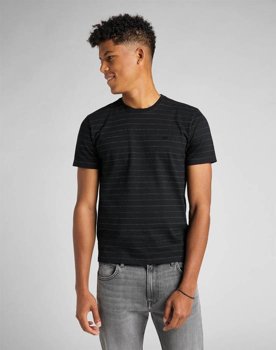 LEE SS REFINED TEE MĘSKI T-SHIRT KOSZULKA PASKI BLACK L60QLE01