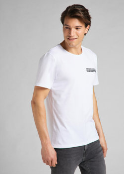 LEE SS TONAL LOGO MĘSKI T-SHIRT KOSZULKA TEE WHITE L60LFE12