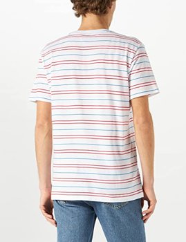 LEE STRIPE TEE MĘSKI T-SHIRT DIPPED BLUE L62FFPLA