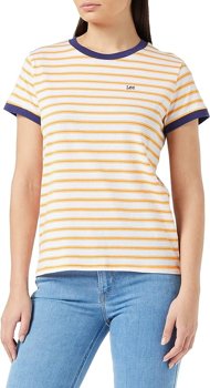 LEE STRIPE TEE RELAXED FIT MĘSKI T-SHIRT KOSZULKA RIDIANT YELLOW L43LAZLG