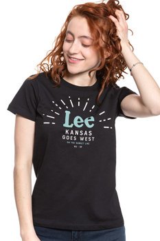 LEE T SHIRT DAMSKI SEASONAL LOGO TEE BLACK L42YRE01