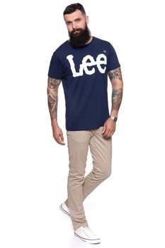 LEE T SHIRT LOGO TEE NAVY L64CAI35