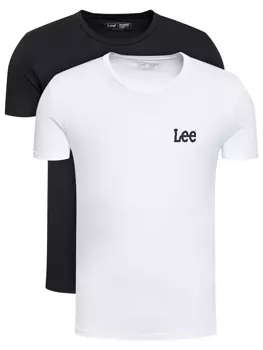 LEE TWIN PACK GRAPHIC DWUPAK MĘSKI T-SHIRT KOSZUKA LOGO BLACK WHITE L65RAIKW