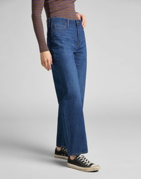 LEE WIDE LEG LONG DAMSKIE SPODNIE JEANSOWE MID HARPER L31ZNADR