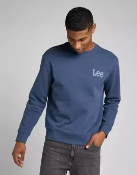 LEE WOBBLY LEE SWS MĘSKA BLUZA LOGO MARINE L81MRY54