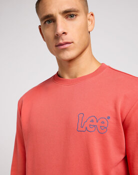 LEE WOBBLY SWS MĘSKA BLUZA NIEROZPINANA LOGO POPPY 112349356