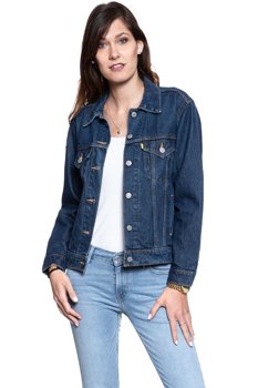 LEVI’S EX-BOYFRIEND TRUCKER DAMSKA KURTKA JEANSOWA JEANS DŻINSOWA PEANUTS 299440069