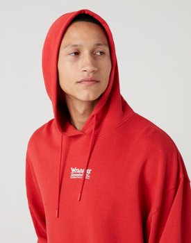 MĘSKA BLUZA WRANGLER HOODIE ROCOCCO RED W6E1HAXA4