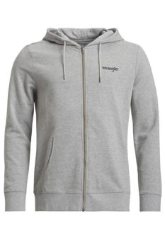 MĘSKA BLUZA WRANGLER ZIP THRU HOODIE MID GREY MEL W6X3HYX37