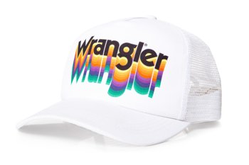 MĘSKA CZAPKA Z DASZKIEM WRANGLER TRUCKER CAP WHITE W0M36U512