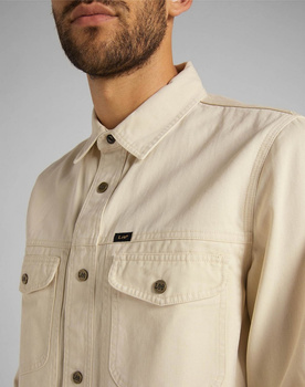 MĘSKA KOSZULA LEE MILITARY WORKER SHIRT REGULAR FIT BLEACHED SAND L66CTHOC