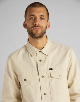 MĘSKA KOSZULA LEE MILITARY WORKER SHIRT REGULAR FIT BLEACHED SAND L66CTHOC