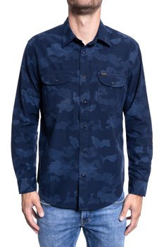 MĘSKA KOSZULA LEE WORKER SHIRT RELAXED FIT WASHED BLUE  L68HDSLR