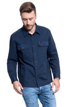 MĘSKA KOSZULA MATERIAŁOWA LEE 2 PKT OVERSHIRT RELAXED FIT NAVY  L67MDO35