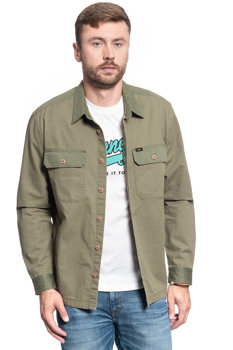 MĘSKA KOSZULA MATERIAŁOWA LEE 2PKT OVERSHIRT RELXED FIT UTILITY GREEN L67MDONG