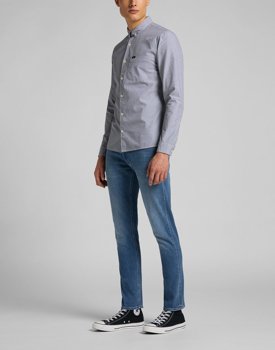 MĘSKA KOSZULA MATERIAŁOWA LEE SLIM BUTTON DOWN CLOUDBURST GREY L66XNFJE