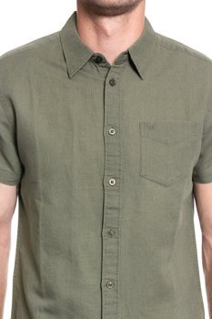 MĘSKA KOSZULA MATERIAŁOWA WRANGLER SS 1 PKT SHIRT DUSTY OLIVE  W5J1LOX45