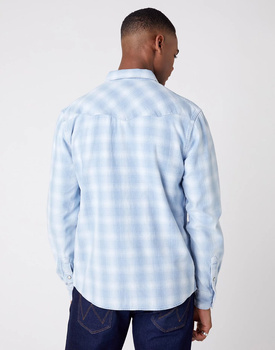 MĘSKA KOSZULA WRANGLER LS WESTERN SHIRT LIGHT INDIGO  W5A02ZX4E