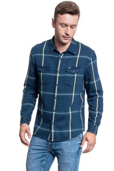 MĘSKA KOSZULA WRANGLER LS WESTERN SHIRT PINE  W5A7MTG01