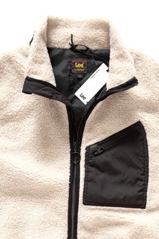 MĘSKI BEZRĘKAWNIK LEE SHERPA GILET OFF WHITE L87VVFMK