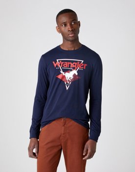 MĘSKI LONGSLEEVE WRANGLER LS MODERN AMERICANA NAVY W7G0D3114