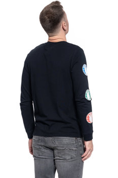 MĘSKI LONGSLEEVE WRANGLER LS WRANGLER TEE BLACK W7E2D0100