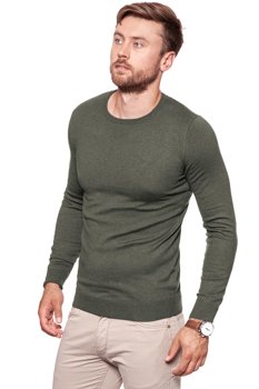 MĘSKI SWETER WRANGLER CREW KNIT DUSTY OLIVE W85672P45