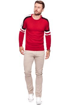 MĘSKI SWETER WRANGLER RETRO CREW SALSA RED W8635P3WN