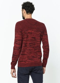 MĘSKI SWETER WRANGLER TWISTED CREW KNIT RHUBARB RED W85749QRO