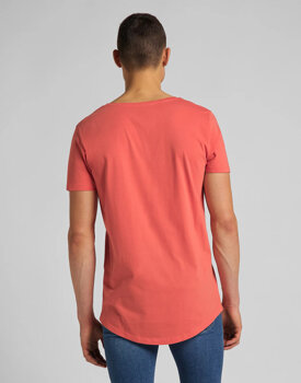 MĘSKI T-SHIRT LEE ELONGATED TEE WASHED RED L62JEPQM