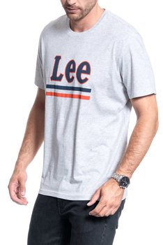 MĘSKI T-SHIRT LEE STRIPE TEE SHARP GREY MELE L64VFQ03