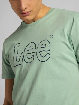 MĘSKI T-SHIRT LEE WOBBLY LOGO TEE GRANITE GREEN L65QAIQN