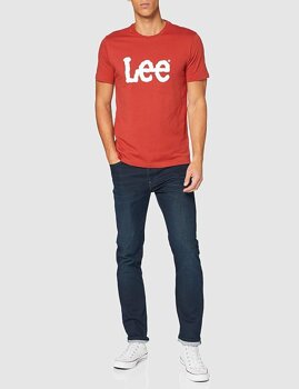 MĘSKI T-SHIRT LEE WOBBLY LOGO TEE RED OCHRE L65QAIOE