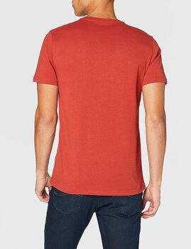 MĘSKI T-SHIRT LEE WOBBLY LOGO TEE RED OCHRE L65QAIOE