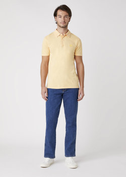 MĘSKI T-SHIRT WRANGLER SS GD POLO LOVELY MANGO W7ANDBA11